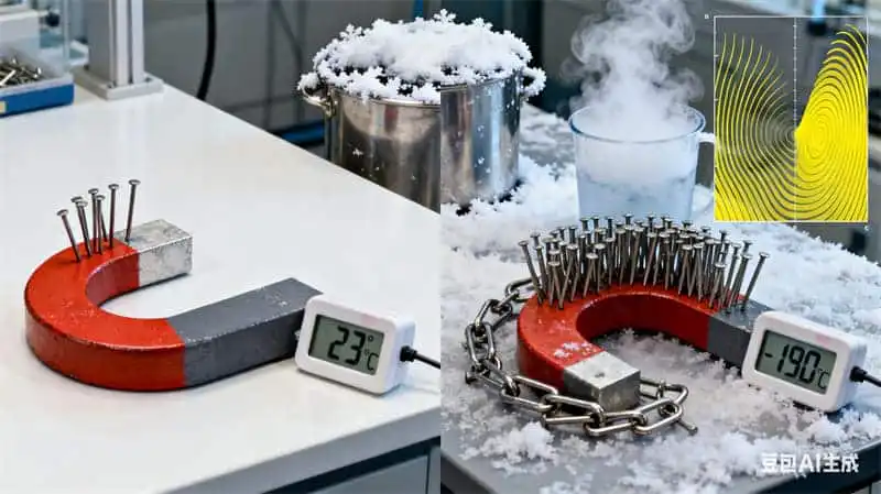 How does cold affect magnets