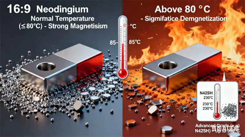 How hot is too hot for neodymium magnets
