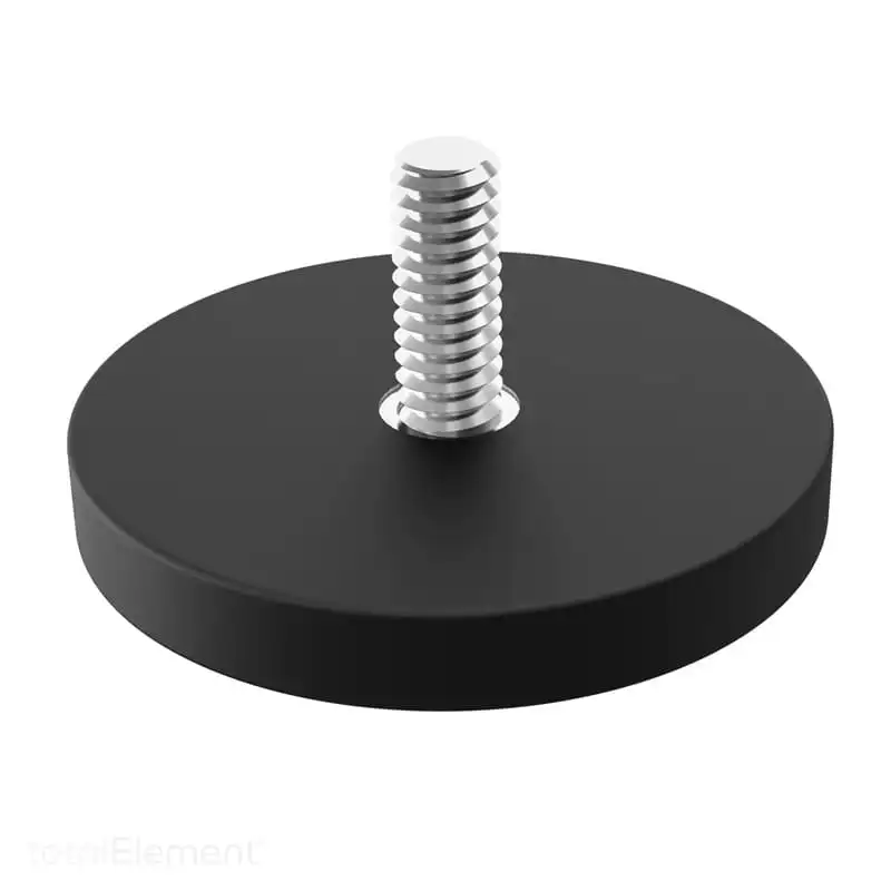 Rubber Coated Magnets with Stud (Male Thread)