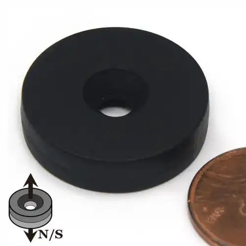 Countersunk Rubber Coated Magnets