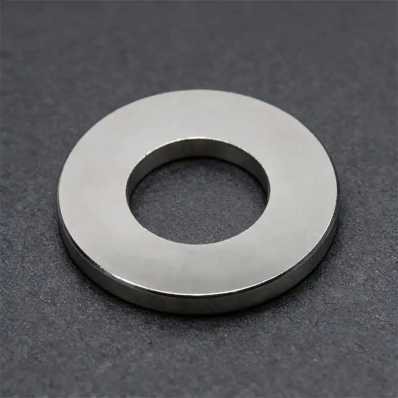 Real OSENC neodymium ring magnet as a Chrome coating geometry reference