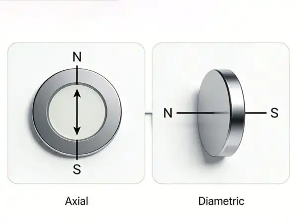 axial and diametric magnetization directions for neodymium disc magnets