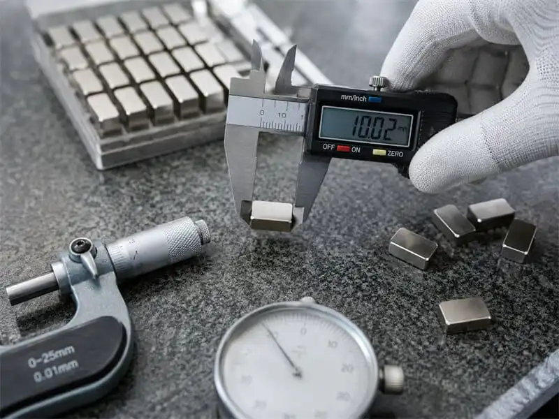 Magnetic performance testing for custom NdFeB magnets