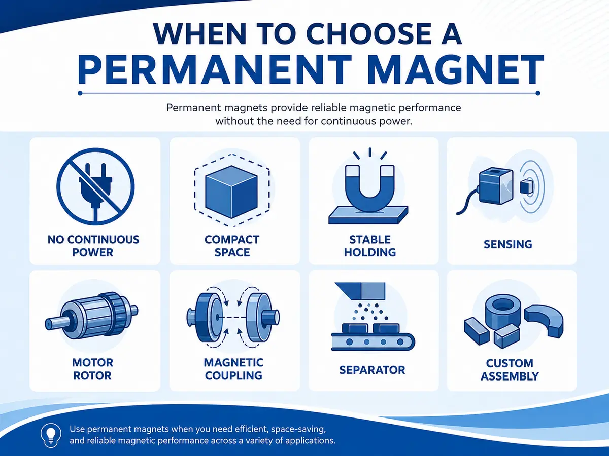 Permanent magnet selection decision graphic