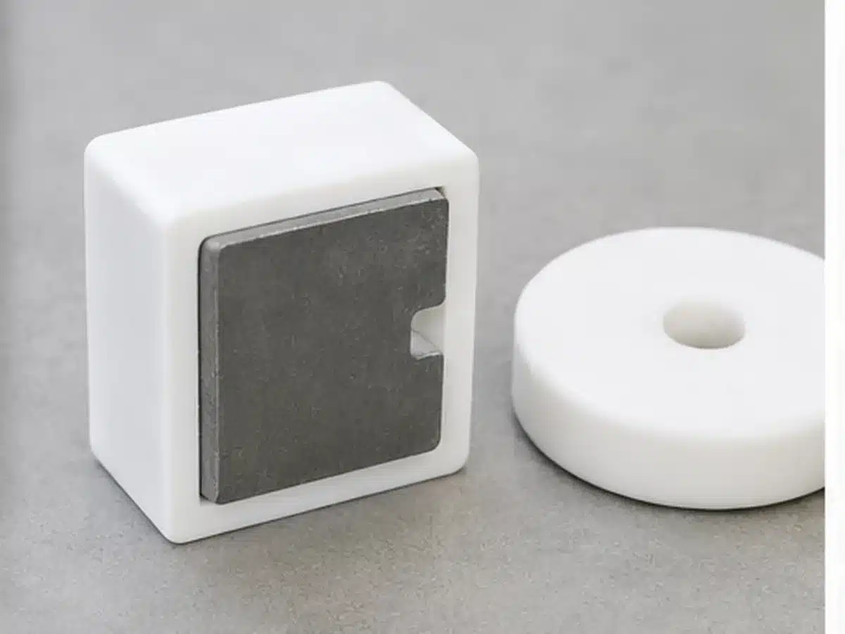 Illustration of PTFE housing thickness around a neodymium magnetic core