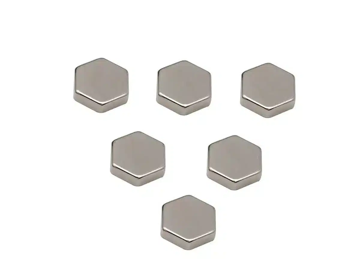 Imanes de neodimio hexagonales de OSENC con recubrimiento metálico