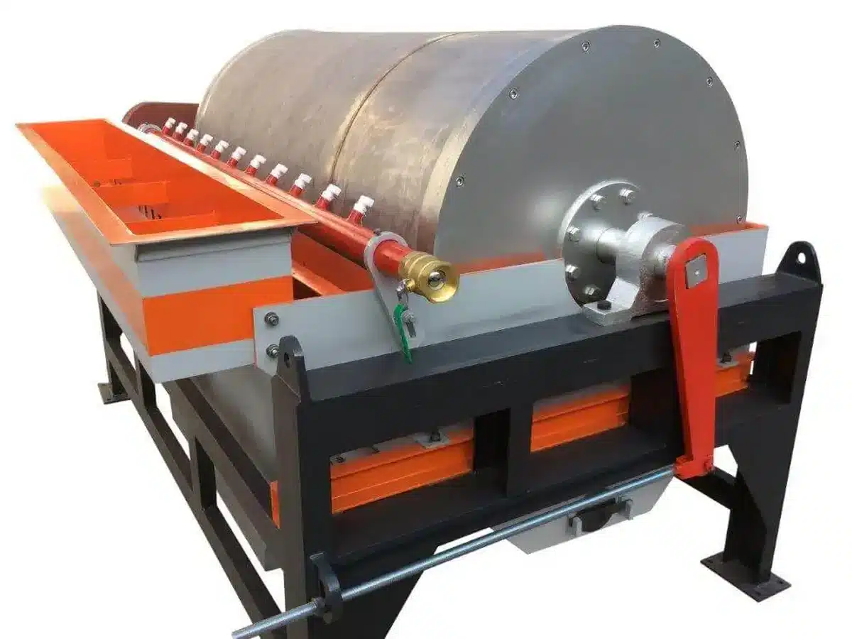 Dedicated wet magnetic drum separator equipment for slurry processing